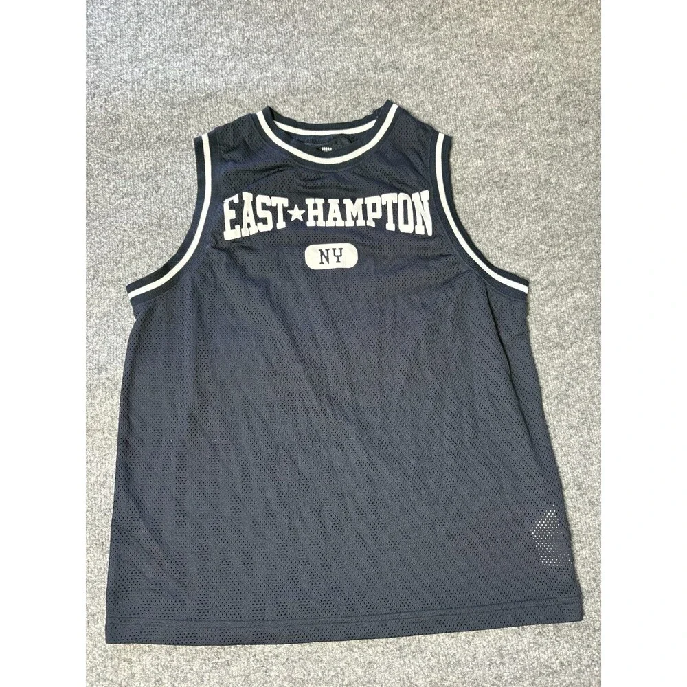 East Hampton Sleeveless Basketball Jersey Tank Urban Outfitters  Mens Small Blue
